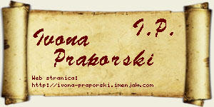 Ivona Praporski vizit kartica